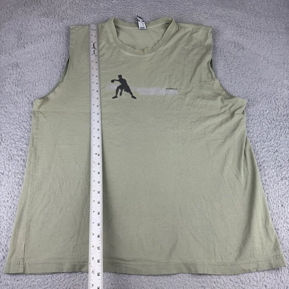 Vintage‎ Adidas Kobe Two Shirt Mens Xxl Green  Sleeveless Basketball Y2k Mamba